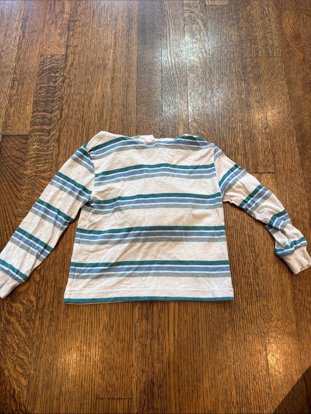 Little Sleepies Striped Long Sleeve Tee in Blue & White
